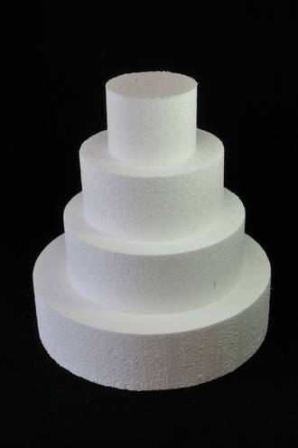 5" Round Cake Dummy, 75mm deep, Polystyrene